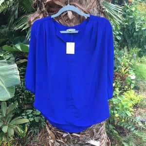 Pleione Royal Blue Blouse Size M